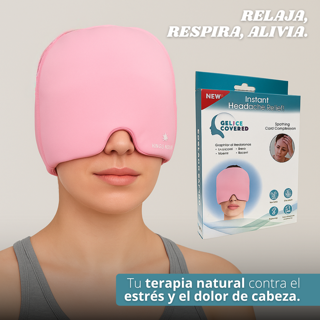 MigraRelief™ – Máscara de gel terapéutica para migraña y estrés